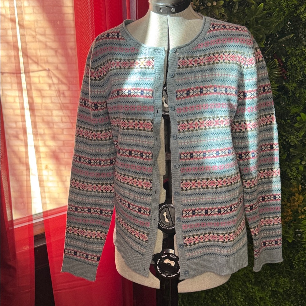 Tabitha Webb Fair Isle and Stripe print cardigan